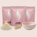 Unscented Coloured Trio 500g + Emilie Bol Halo Gift Set