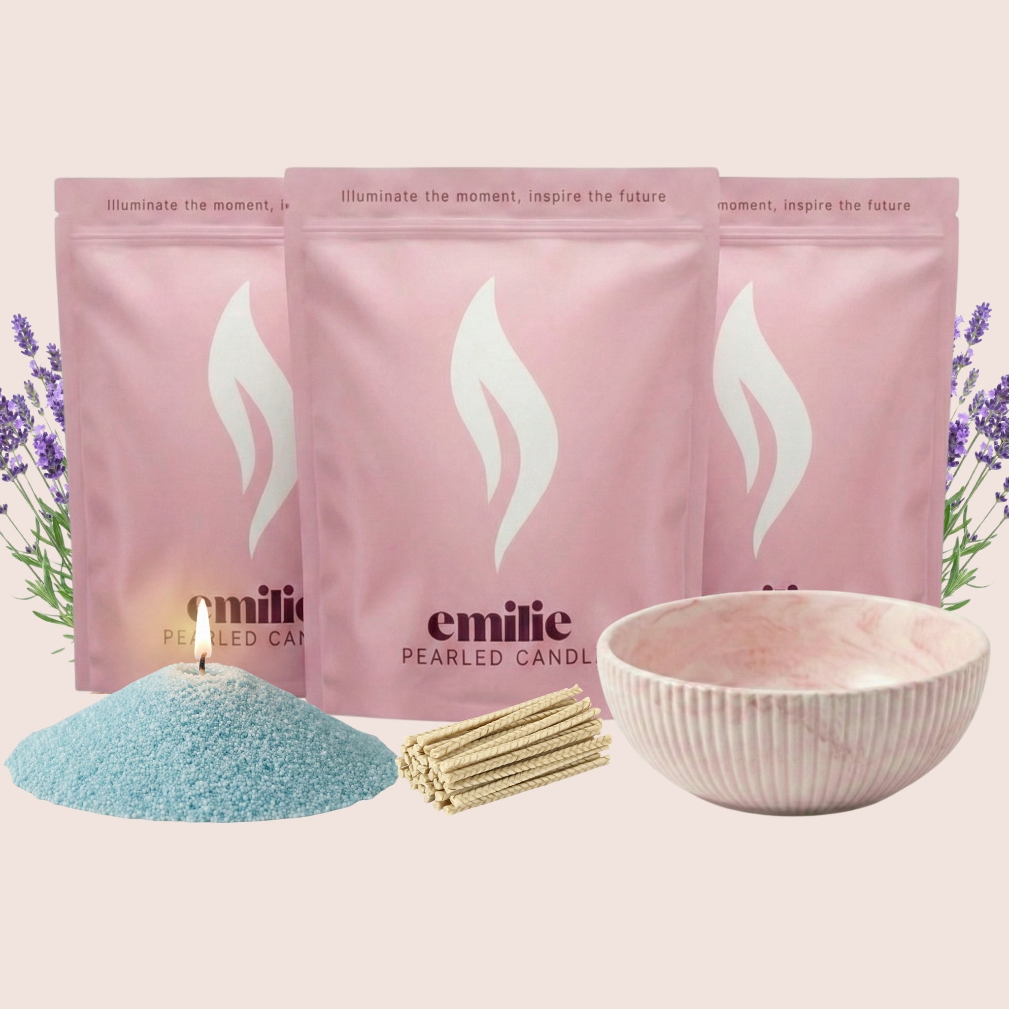 NEU! Emilie Perlenkerze – Beduftet // 750 g