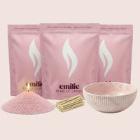 Unscented Coloured Trio 500g + Emilie Bol Halo Gift Set