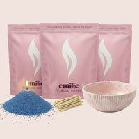 Unscented Coloured Trio 500g + Emilie Bol Halo Gift Set