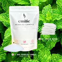 Peppermint Scented Pearled Candle