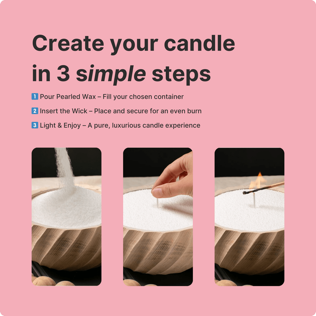 650g Pearled Candle Unscented - Subscribe & Save - Emilie Candle