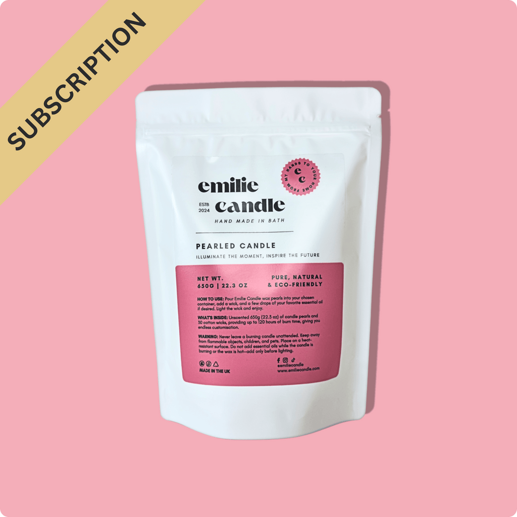 650g Pearled Candle Unscented - Subscribe & Save - Emilie Candle