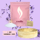 Lavender – 1kg Pearled Candle + Handmade Vase