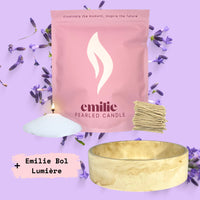 Lavender – 1kg Pearled Candle + Emilie Bol Lumière