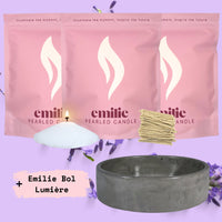 Lavender – 3kg Pearled Candle + Emilie Bol Lumière