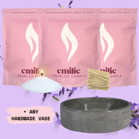 NOUVEAU ! Bougie perlée Emilie - Parfumée // 750g