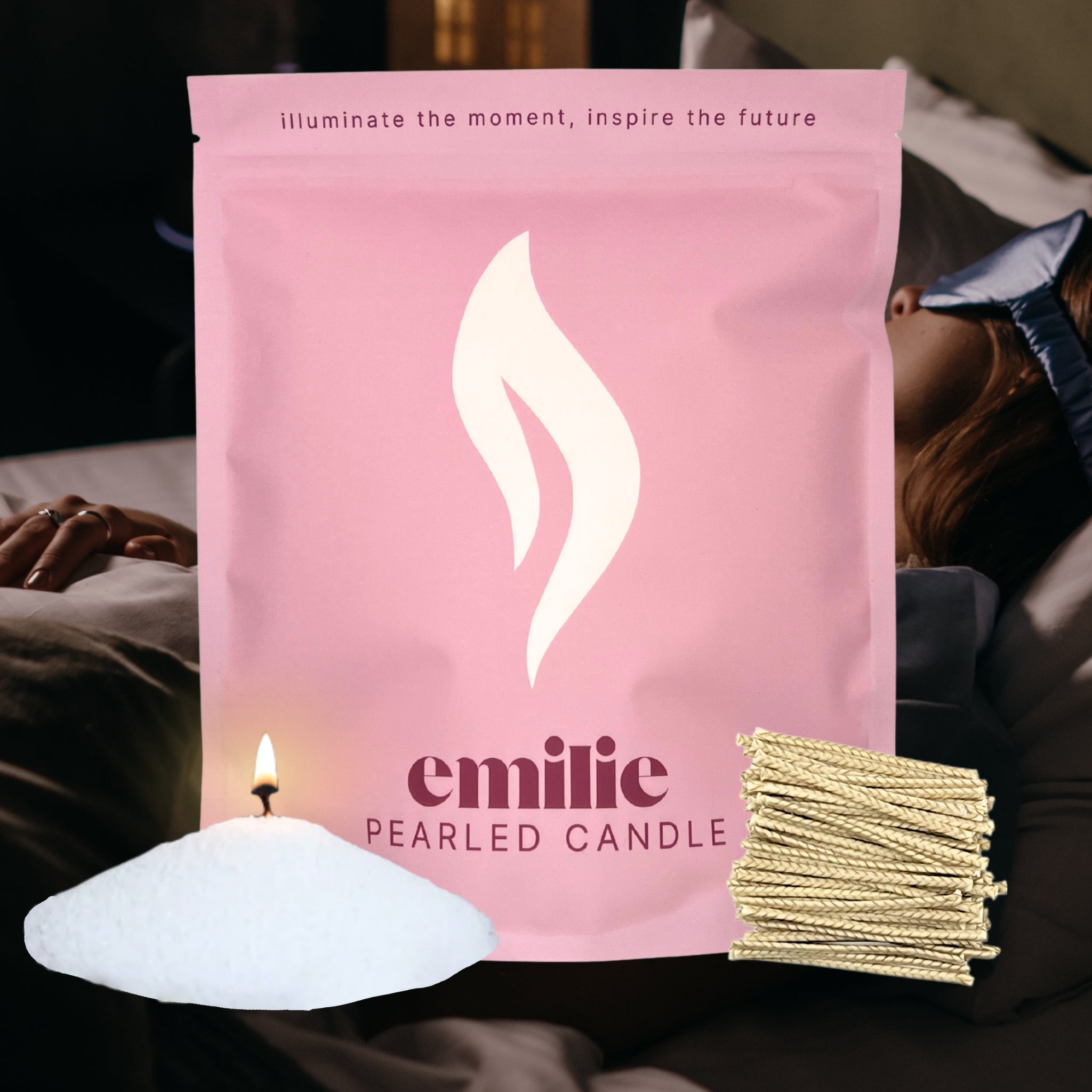 Sweet Dreams Scented Pearled Candle