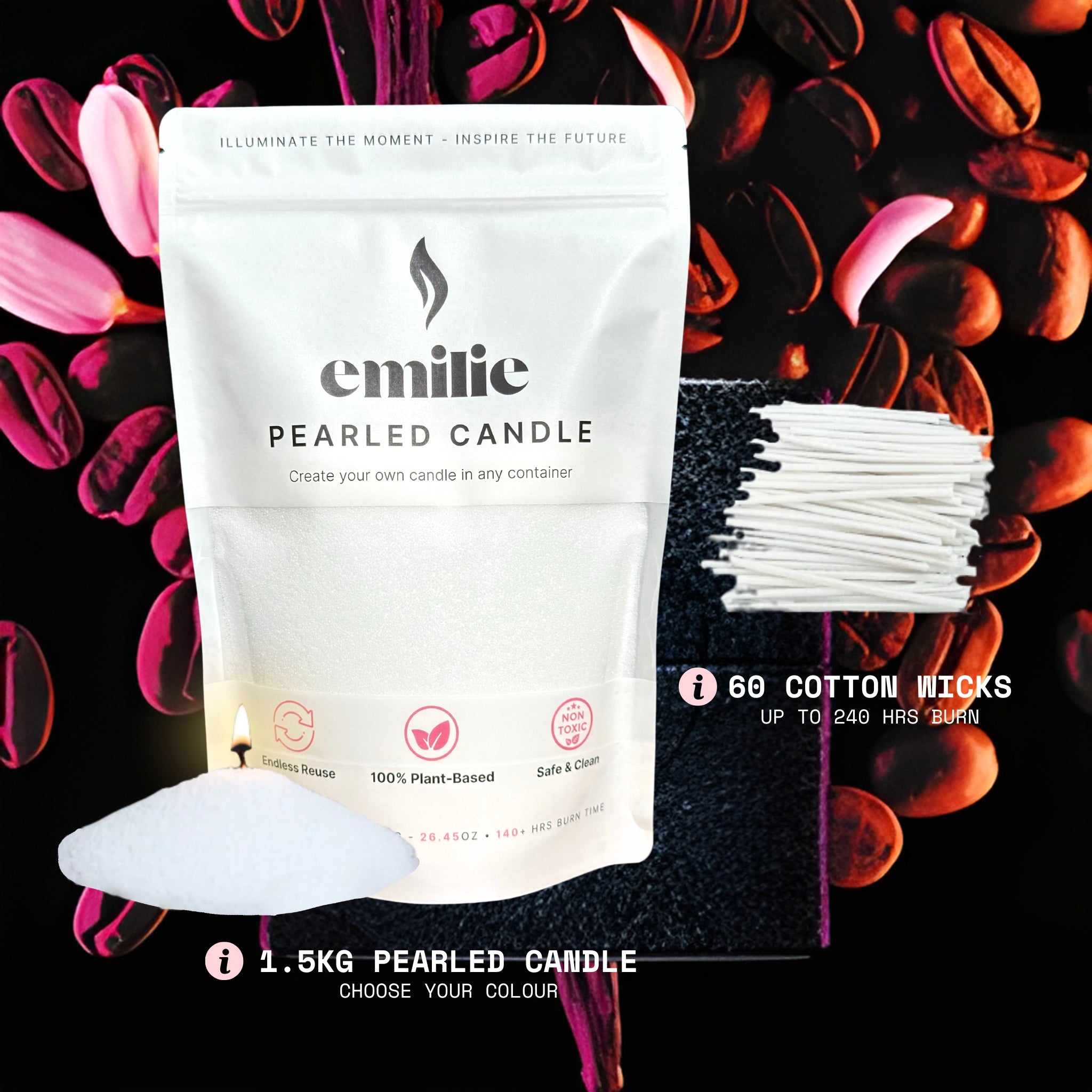 Noir Opium Scented Pearled Candle
