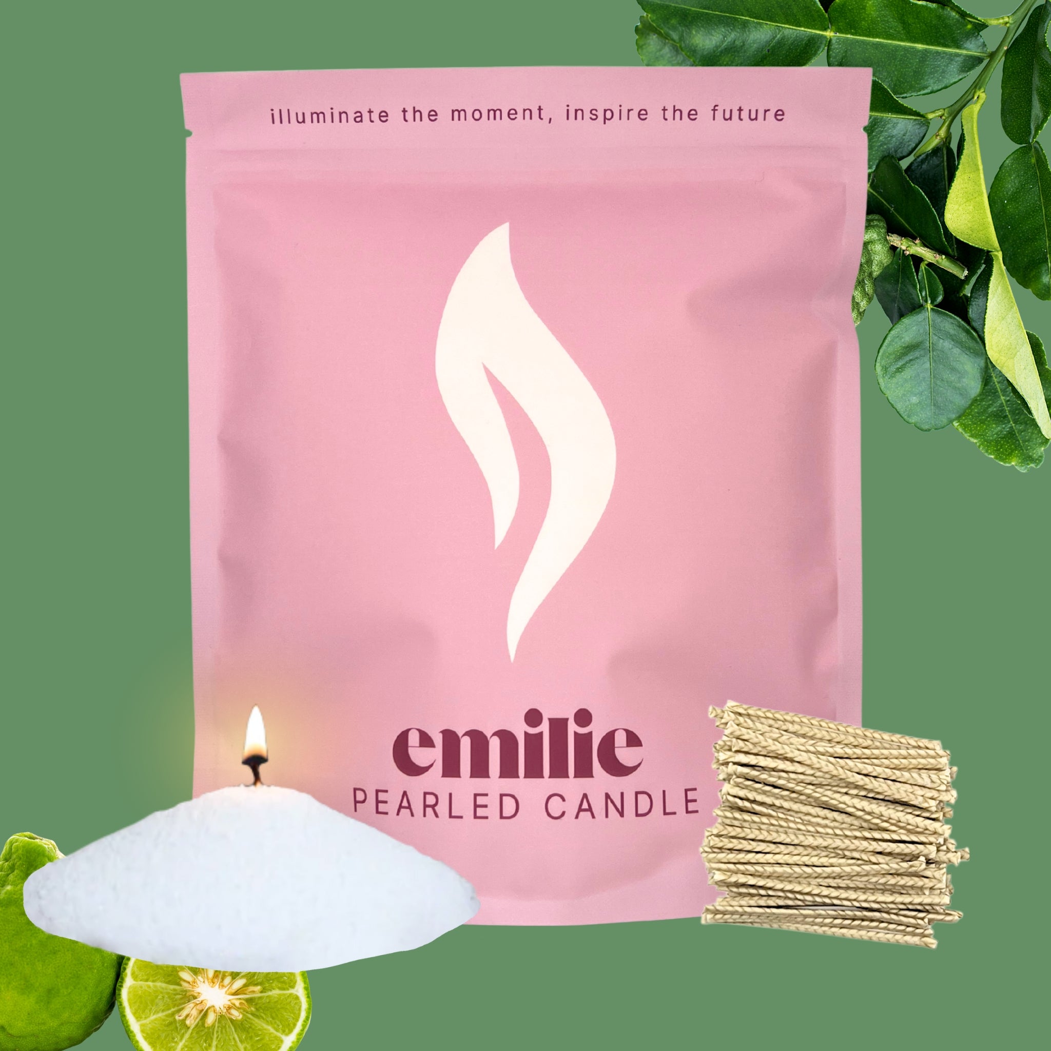 Bergamot Scented Pearled Candle