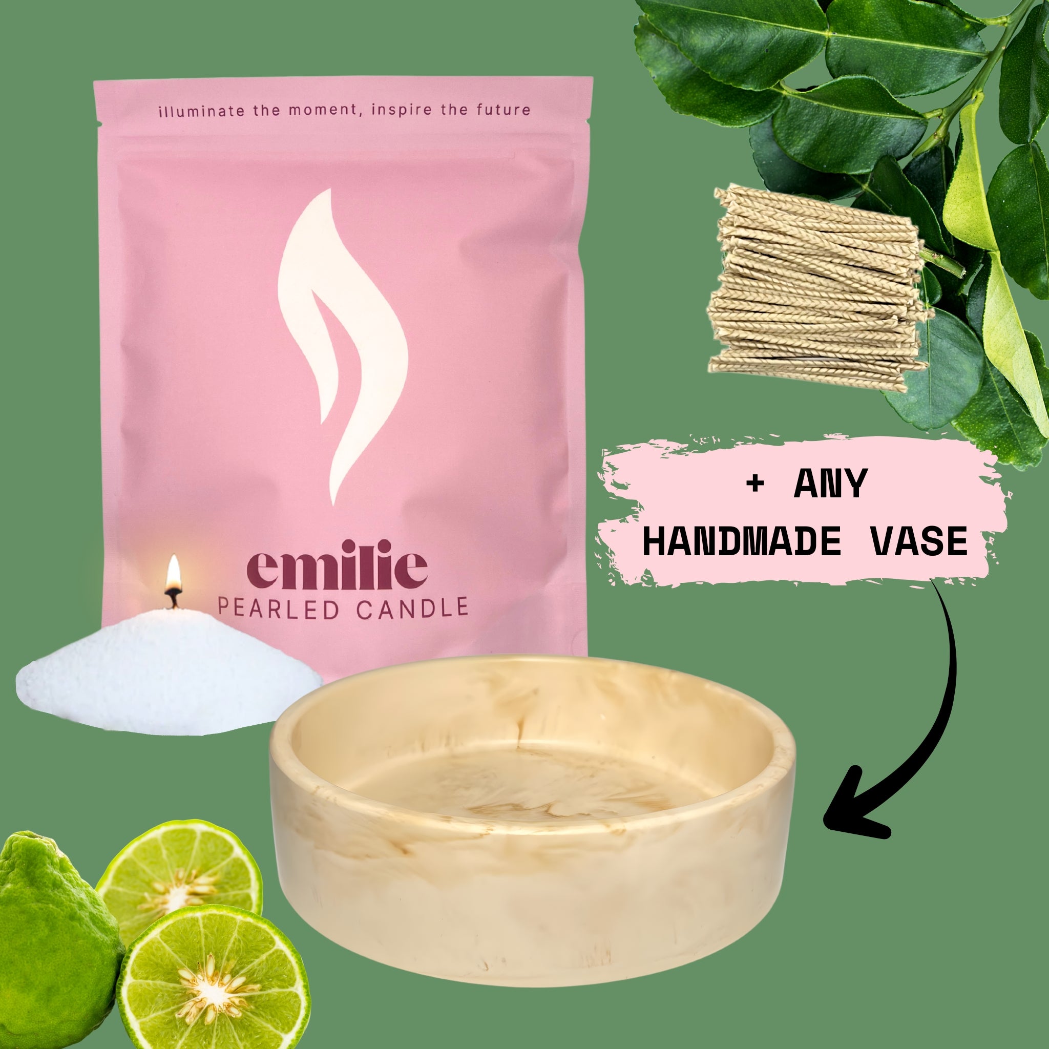 ¡NUEVA! Vela Perlada Emilie - Aromatizada // 750g