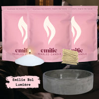 Sweet Dreams 1kg + 2x 1kg of Your Choice Pearled Candles + Emilie Bol Lumière