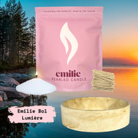 Calm – Set & Save Pearled Candle + Emilie Bol Lumière