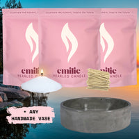 NOUVEAU ! Bougie perlée Emilie - Parfumée // 750g