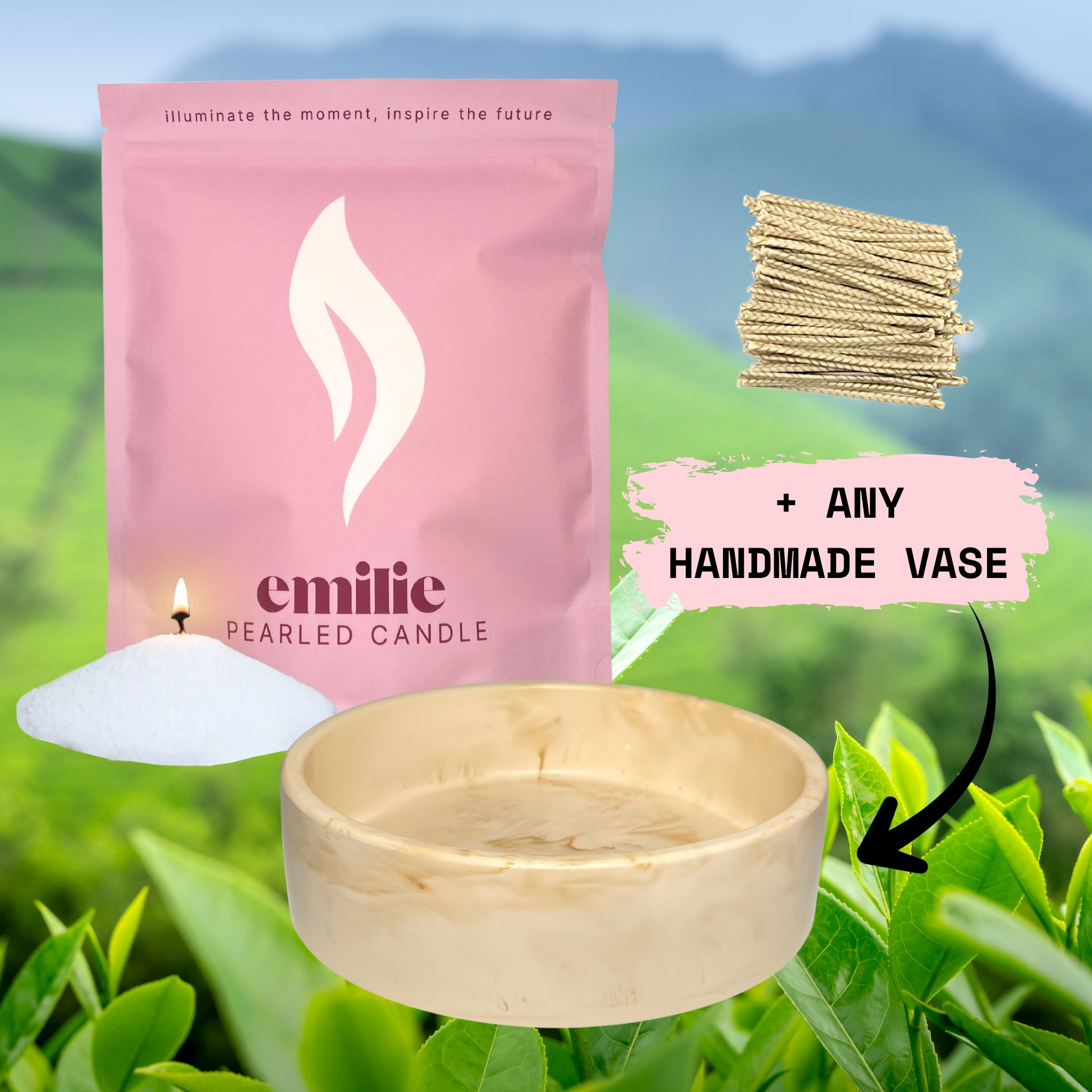 ¡NUEVA! Vela Perlada Emilie - Aromatizada // 750g