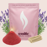 Lavender Scented Pearled Candle