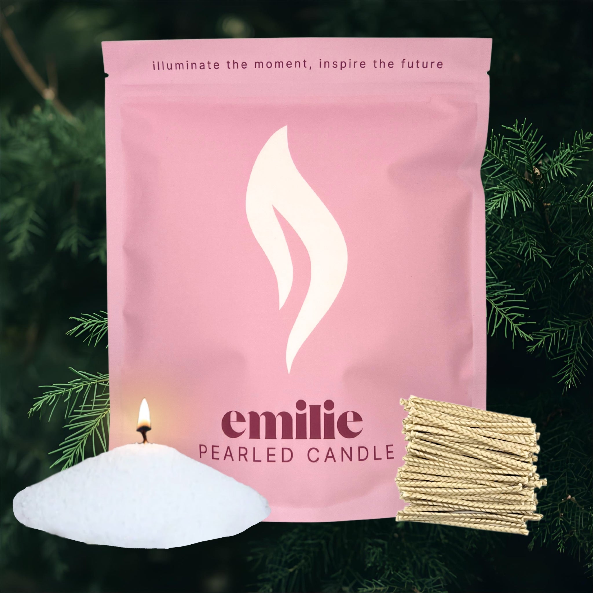 Cedarwood Scented Pearled Candle