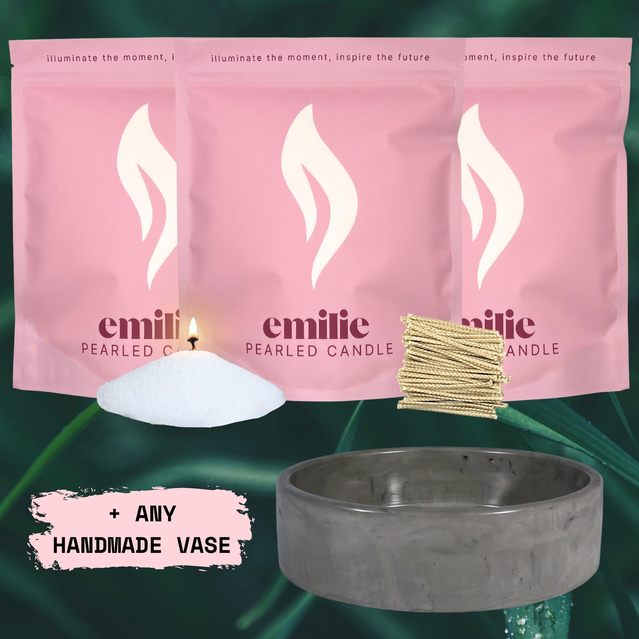 NOUVEAU ! Bougie perlée Emilie - Parfumée // 750g