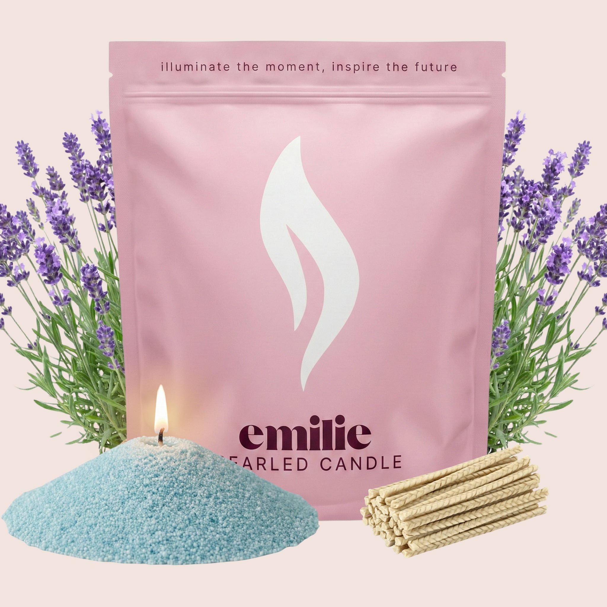 Lavender Scented Pearled Candle