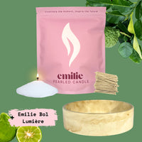 Bergamot – Set & Save Pearled Candle + Emilie Bol Lumière