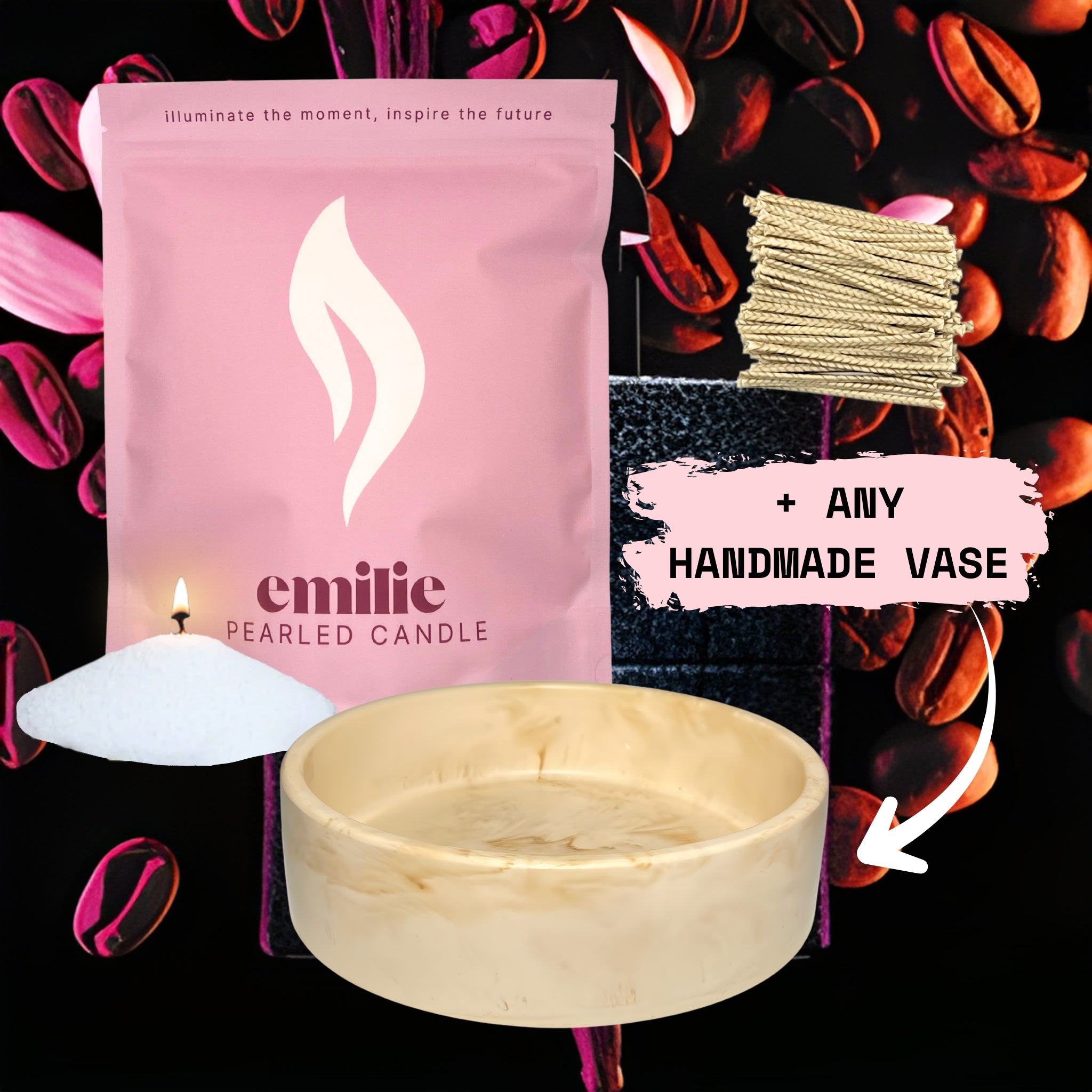 NOWOŚĆ! Emilie Pearled Candle - zapachowa // 750g