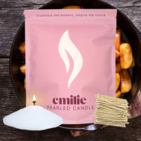 Apple & Cinnamon Scented Pearled Candle