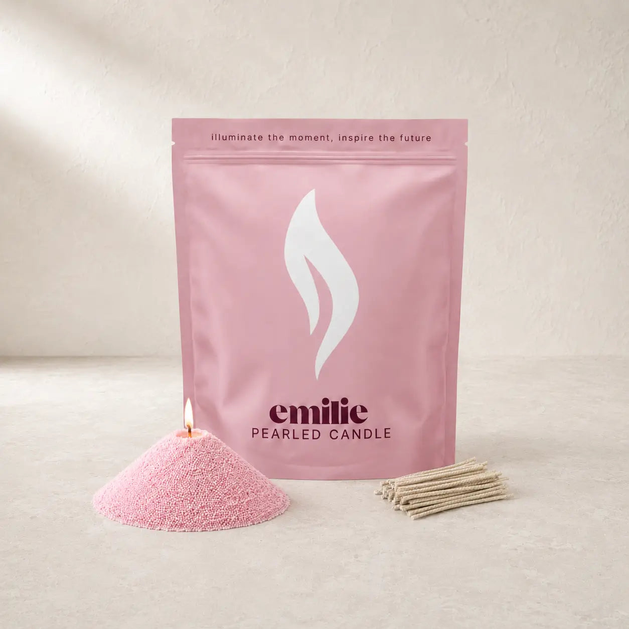 Emilie Pearled Candle Refill - Unscented 1kg