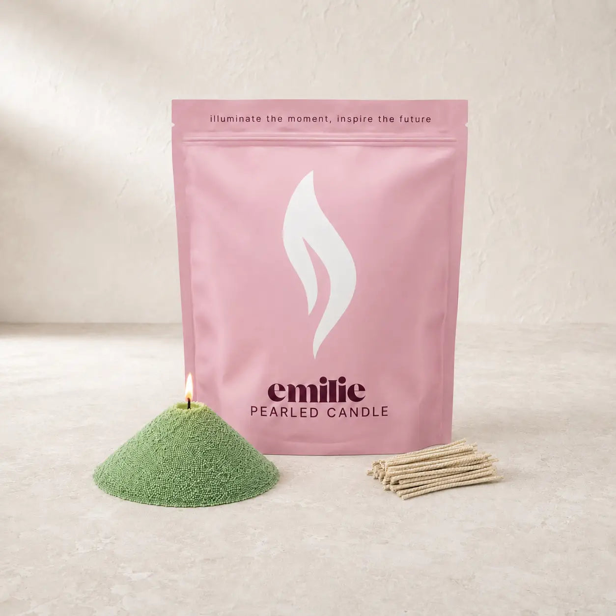 Emilie Pearled Candle Refill - Unscented 1kg