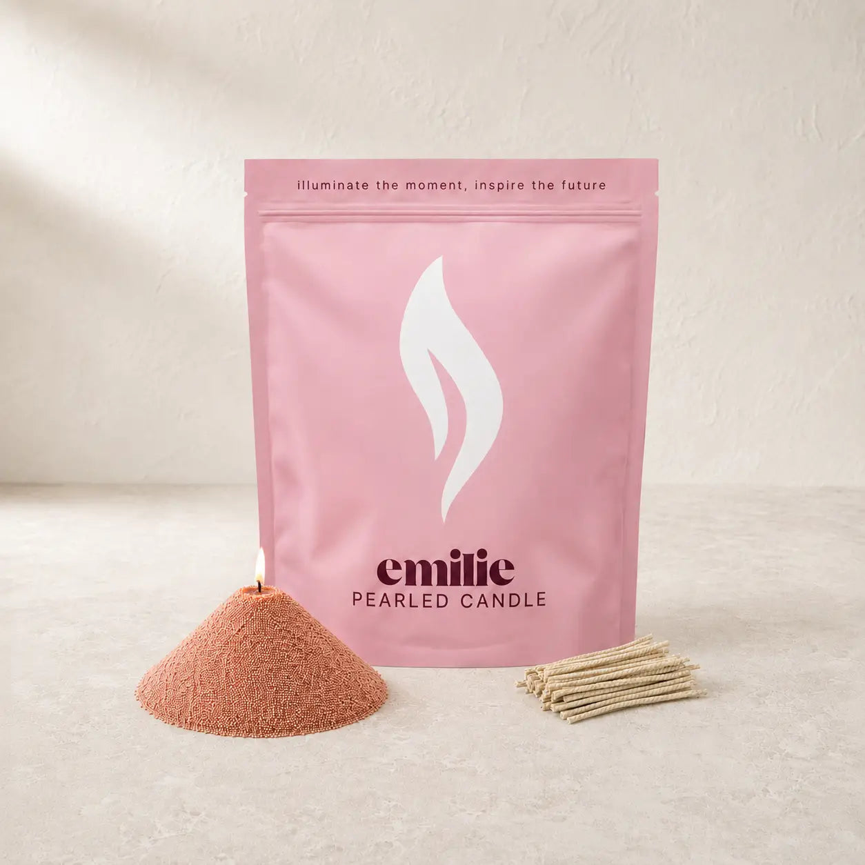 Emilie Pearled Candle Refill - Unscented 1kg