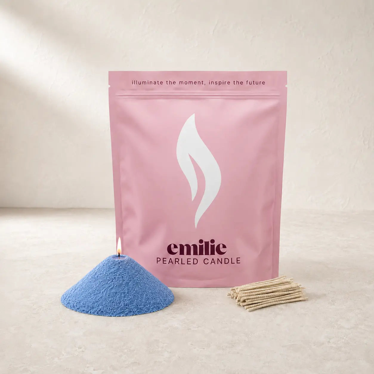 Emilie Pearled Candle Refill - Unscented 1kg