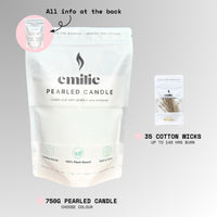 Emilie Pearled Candle – Unscented // 750g