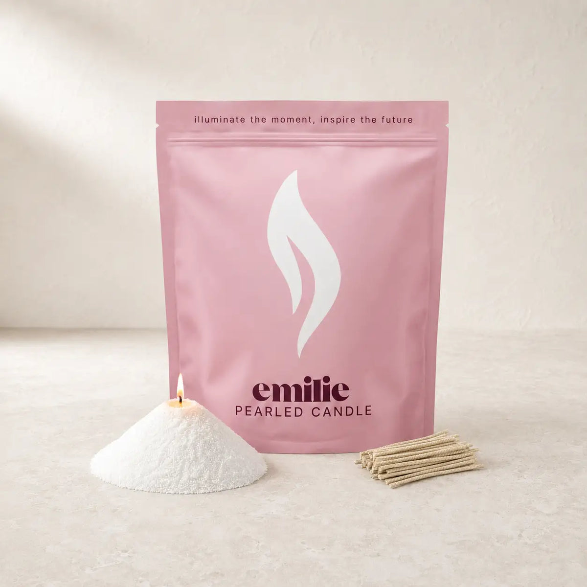 Emilie Pearled Candle Refill – Scented 1kg