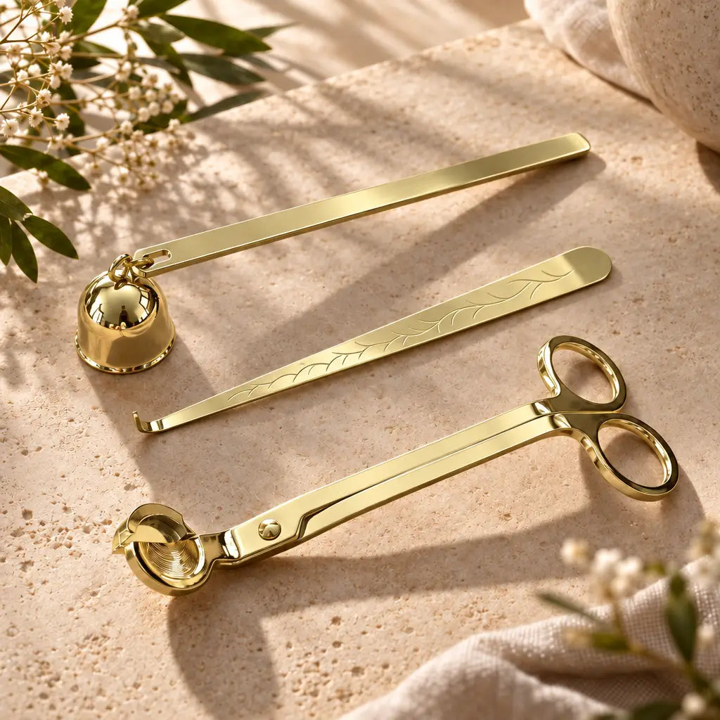 Pearled candle care set