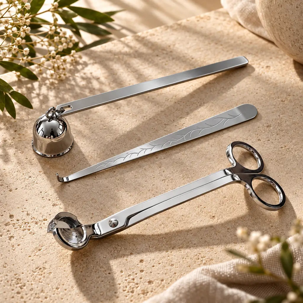 Pearled candle care set