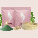 Bergamot 1kg + 1kg of Your Choice Pearled Candles + Emilie Bol Lumière - Emilie Candle