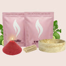 Bergamot 1kg + 1kg of Your Choice Pearled Candles + Emilie Bol Lumière - Emilie Candle