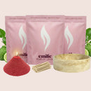 Bergamot 1kg + 2x 1kg of Your Choice Pearled Candles + Emilie Bol Lumière - Emilie Candle
