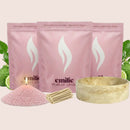 Bergamot 1kg + 2x 1kg of Your Choice Pearled Candles + Emilie Bol Lumière - Emilie Candle