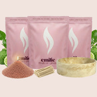 Bergamot 1kg + 2x 1kg of Your Choice Pearled Candles + Emilie Bol Lumière - Emilie Candle
