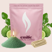 Bergamot Scented Pearled Candle - Emilie Candle