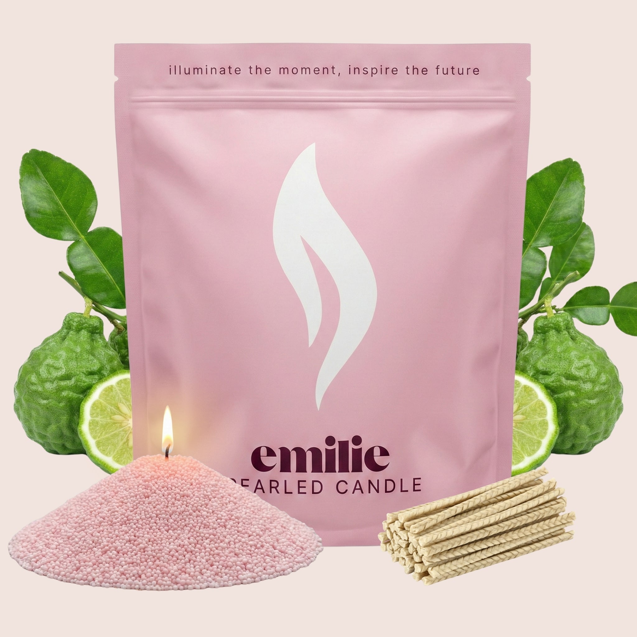 Bergamot Scented Pearled Candle - Emilie Candle