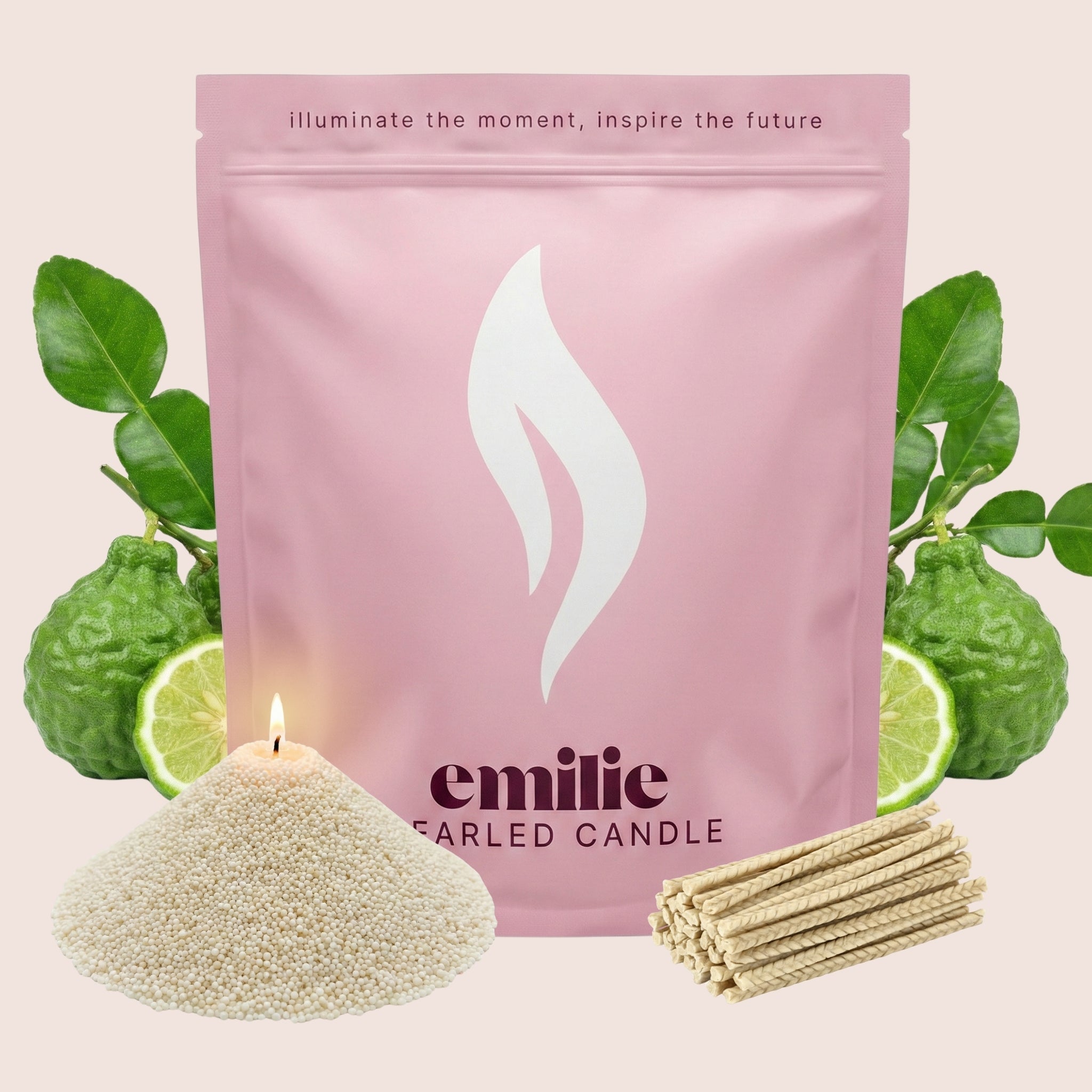 Bergamot Scented Pearled Candle - Emilie Candle