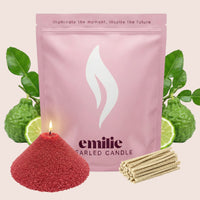 Bergamot Scented Pearled Candle - Emilie Candle