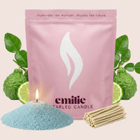 Bergamot Scented Pearled Candle - Emilie Candle