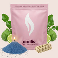 Bergamot Scented Pearled Candle - Emilie Candle