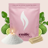 Bergamot Scented Pearled Candle - Emilie Candle