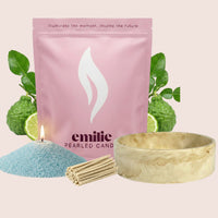 Bergamot – Set & Save Pearled Candle + Emilie Bol Lumière - Emilie Candle
