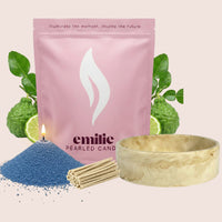 Bergamot – Set & Save Pearled Candle + Emilie Bol Lumière - Emilie Candle