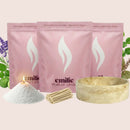Calm 1kg + 2x 1kg of Your Choice Pearled Candles + Emilie Bol Lumière - Emilie Candle