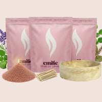 Calm 1kg + 2x 1kg of Your Choice Pearled Candles + Emilie Bol Lumière - Emilie Candle